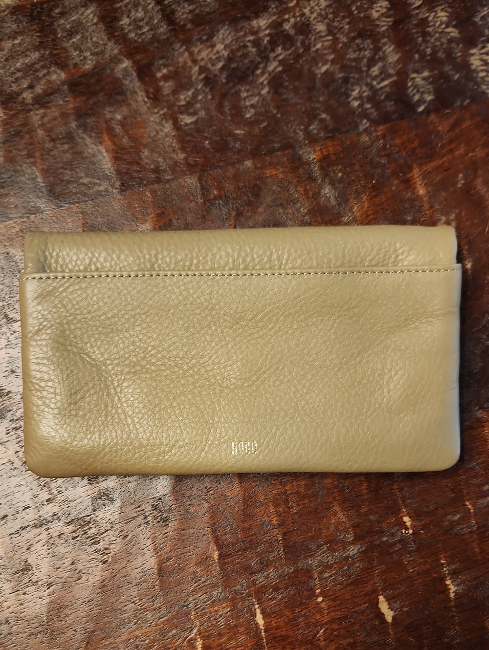 HOBO Tan Lumen Fold Wallet with Pebbled Leather